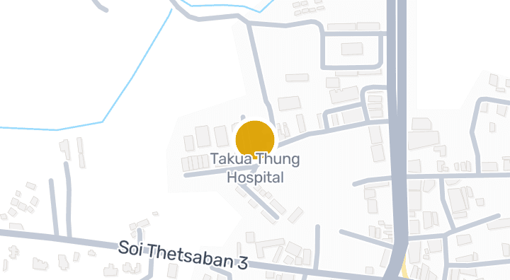 แผนที่แสดงโรงพยาบาลตะกั่วทุ่ง