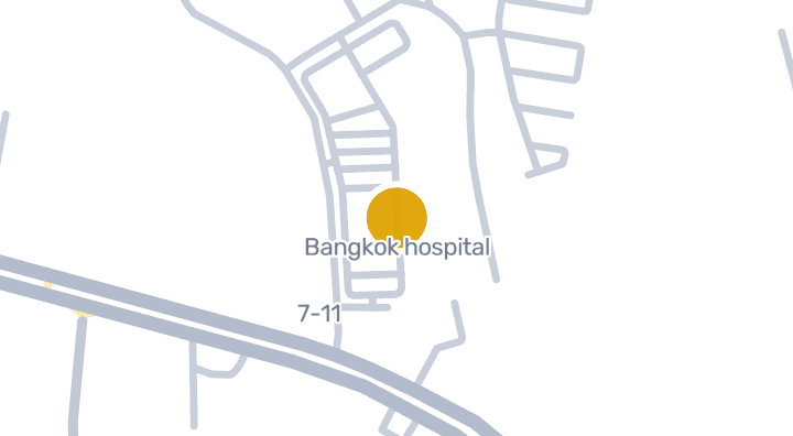 แผนที่แสดงBangkok hospital