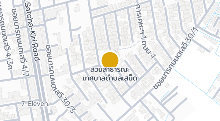 显示สวนสาธารณะ เทศบาลตำบลเสม็ด的地图