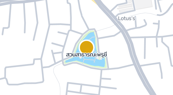 แผนที่แสดงสวนสาธารณะพรุชี