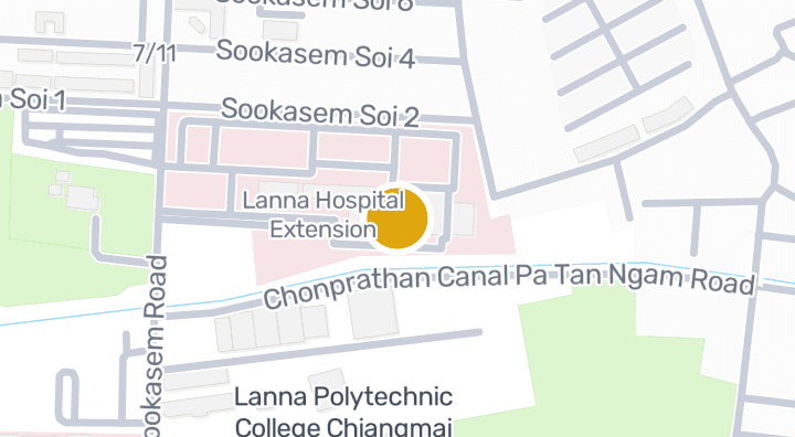 แผนที่แสดงLanna Hospital - New Building