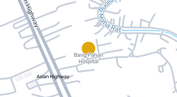 显示Bang Pahan Hospital的地图