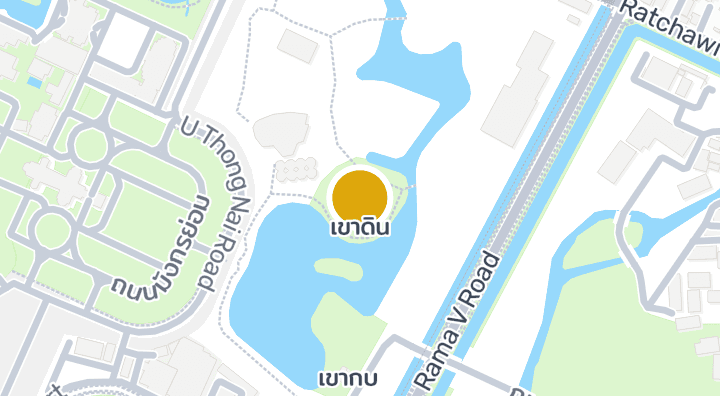Carte montrant เขาดิน