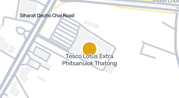 显示Tesco Lotus Extra Phitsanulok Thatong的地图