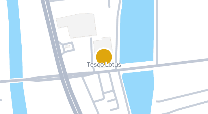 Map showing Tesco Lotus