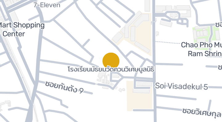 แผนที่แสดงโรงเรียนมัธยมวัดควนวิเศษมูลนิธิ