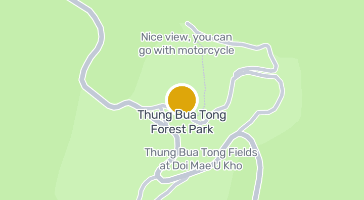 แผนที่แสดงThung Bua Tong Forest Park