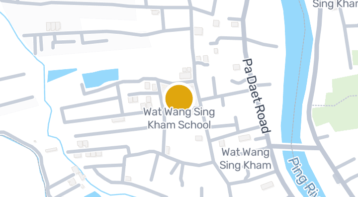 Map showing Wat Wang Sing Kham School