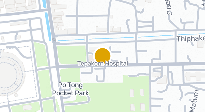 显示Tepakorn Hospital的地图