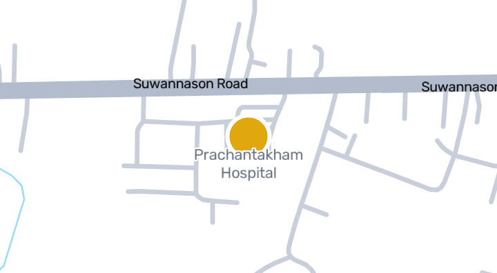 Map showing Prachantakham Hospital