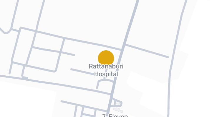 Map showing Rattanaburi Hospital