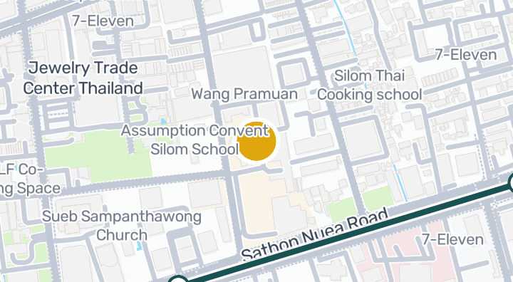 Map showing Bangkok Christian College