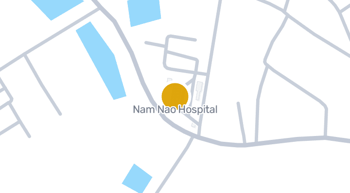 แผนที่แสดงโรงพยาบาลน้ำหนาว