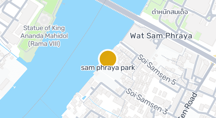 แผนที่แสดงsam phraya park