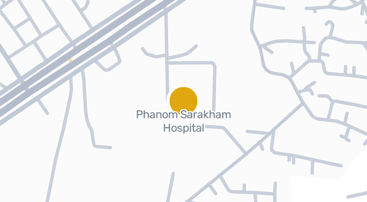 แผนที่แสดงโรงพยาบาลพนมสารคาม