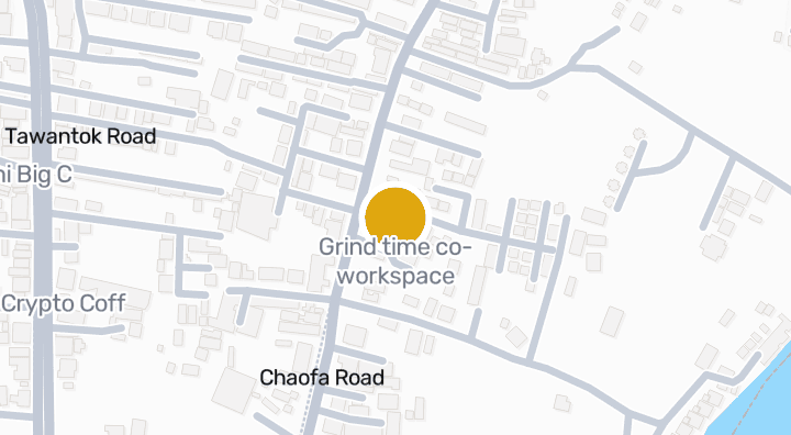 แผนที่แสดงGrind time co-workspace