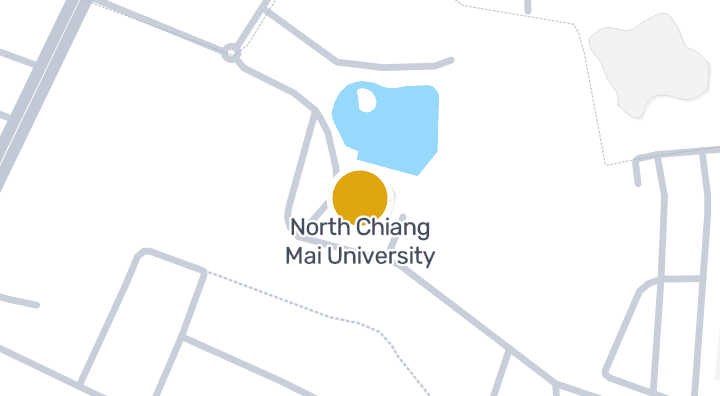 Map showing North Chiang Mai University