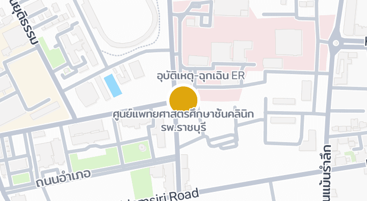 显示ศูนย์แพทยศาสตรศึกษาชั้นคลินิก รพ.ราชบุรี的地图
