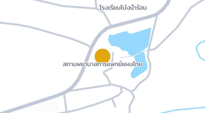 แผนที่แสดงสถานพยาบาลการแพทย์แผนไทย