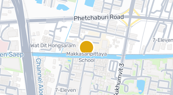 Map showing Makkasanpittaya School
