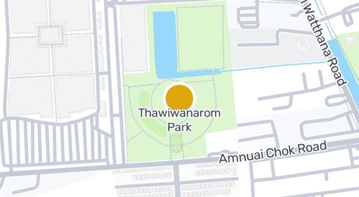 Map showing Thawiwanarom Park