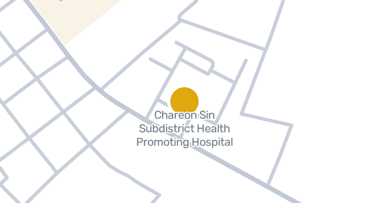 显示Chareon Sin Subdistrict Health Promoting Hospital的地图