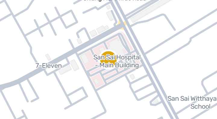 Map showing San Sai Hospital