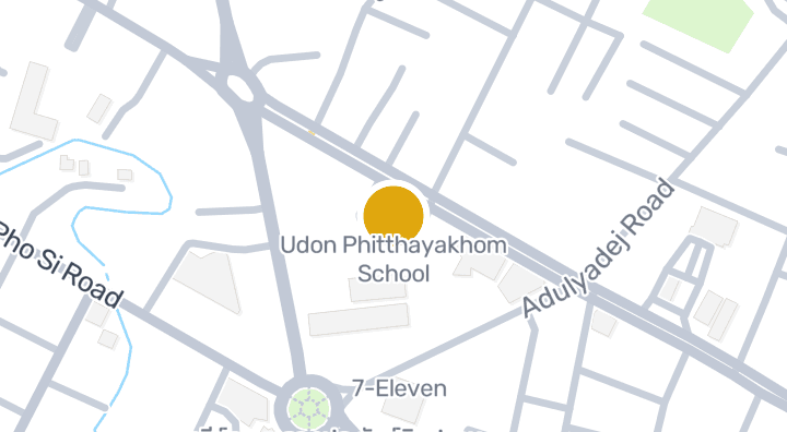 แผนที่แสดงโรงเรียนอุดรพิทยาคม