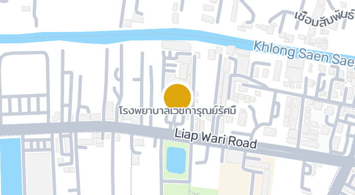 显示โรงพยาบาลเวชการุณย์รัศมิ์的地图