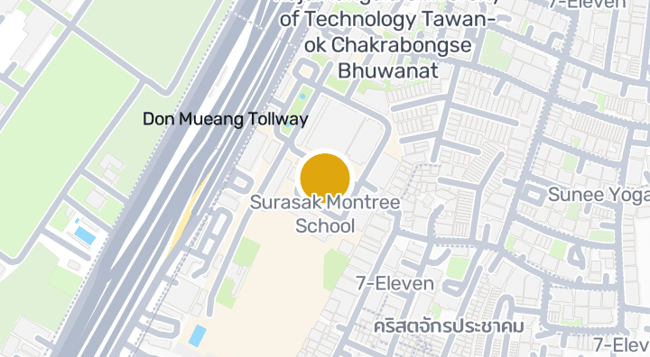 Map showing Surasak Montree School