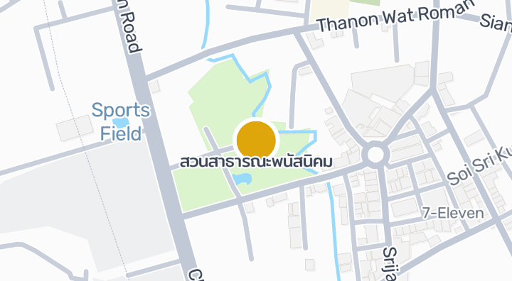 Map showing สวนสาธารณะพนัสนิคม