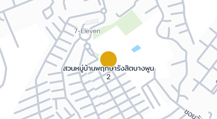 显示สวนหมู่บ้านพฤกษารังสิตบางพูน 2的地图
