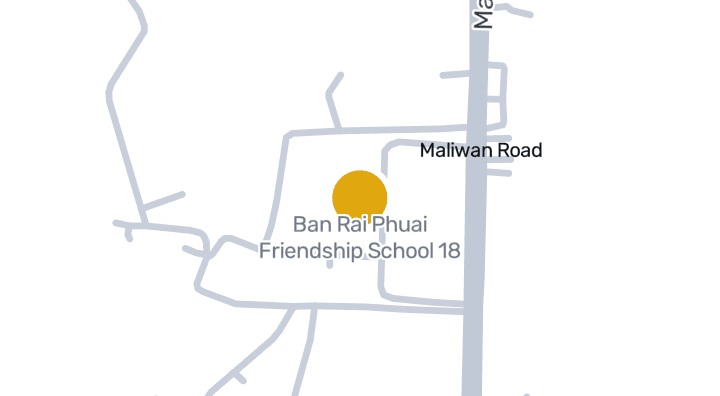 แผนที่แสดงโรงเรียนบ้านไร่พวยมิตรภาพที่๑๘