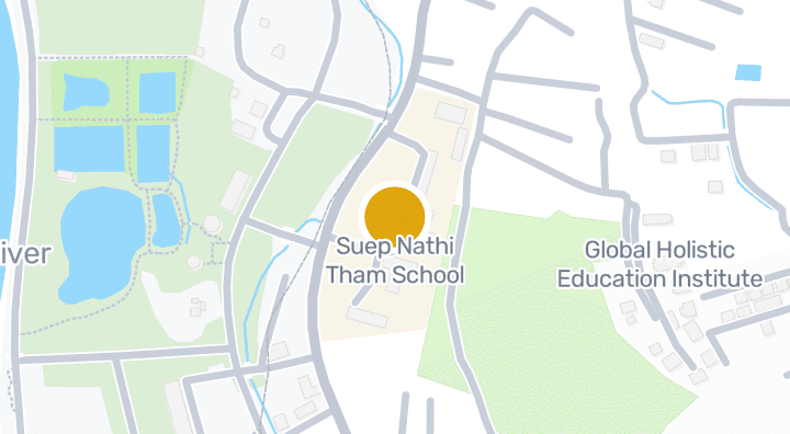 Map showing Suep Nathi Tham School