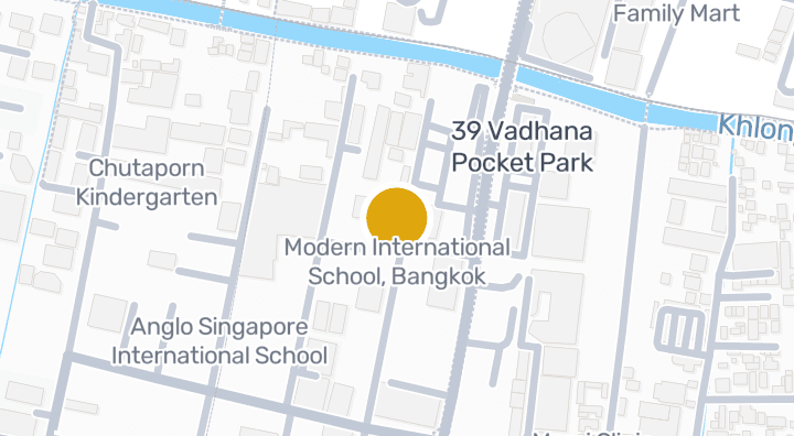 แผนที่แสดงโรงเรียนนานาชาติโมเดิร์น