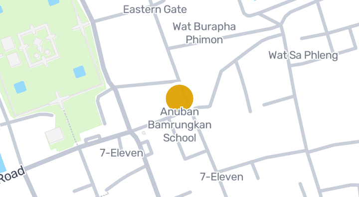 แผนที่แสดงโรงเรียนอนุบาลบำรุงการ