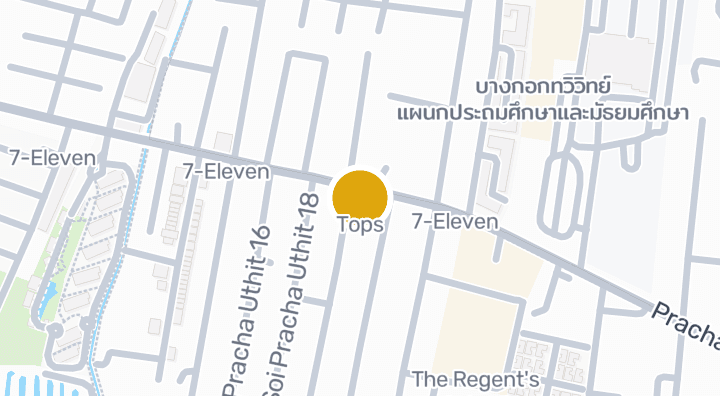 Map showing Tops