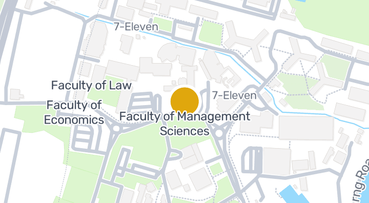 Map showing Faculty of Management Sciences