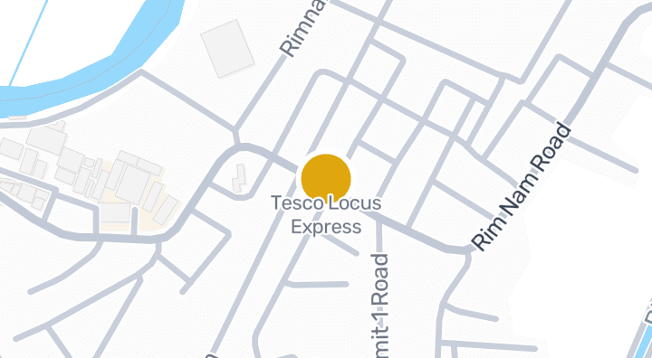 显示Tesco Locus Express的地图