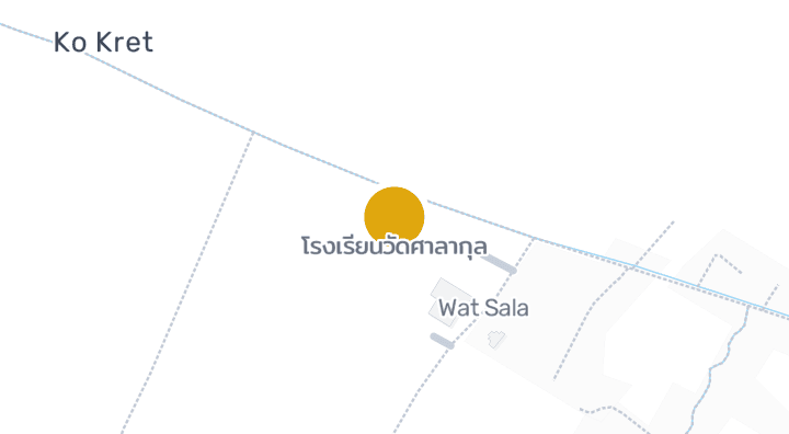 แผนที่แสดงโรงเรียนวัดศาลากุล