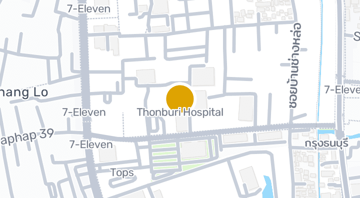 显示Thonburi Hospital的地图