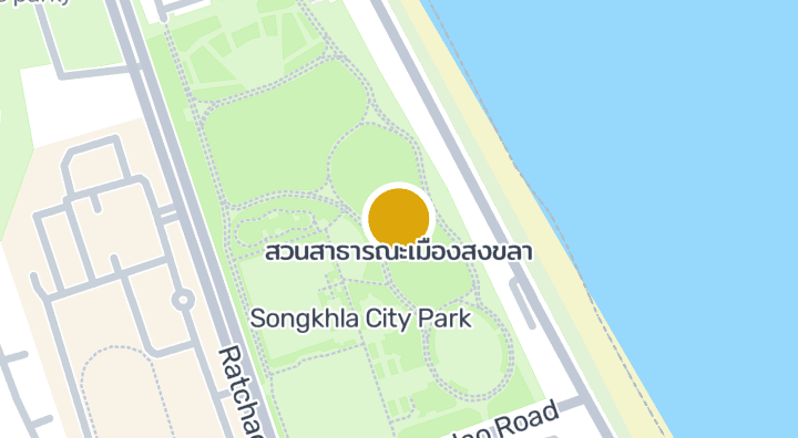 แผนที่แสดงสวนสาธารณะเมืองสงขลา