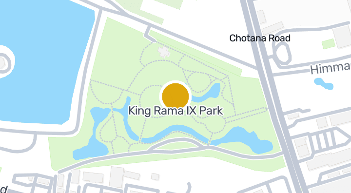 Map showing King Rama IX Park