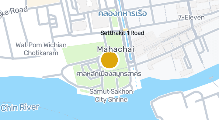 Карта с Samut Sakhon City Pillar Shrine
