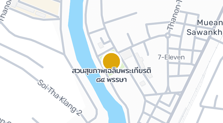 แผนที่แสดงสวนสุขภาพเฉลิมพระเกียรติ ๘๔ พรรษา