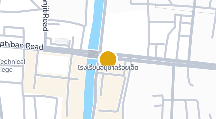 แผนที่แสดงโรงเรียนอนุบาลร้อยเอ็ด