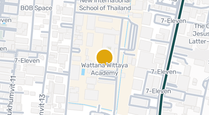 Map showing Wattana Wittaya Academy