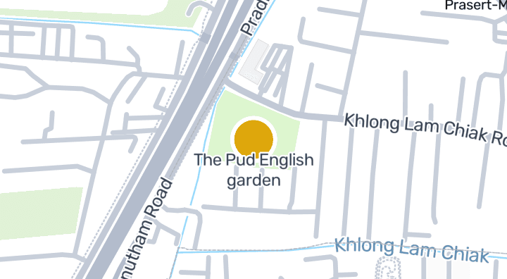 Map showing The Pud English garden