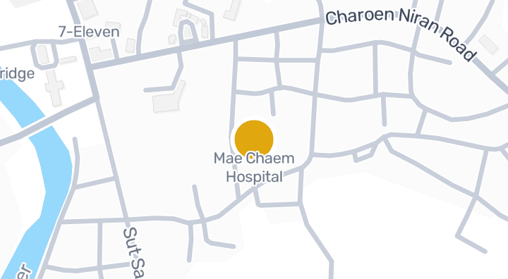 แผนที่แสดงโรงพยาบาลแม่แจ่ม