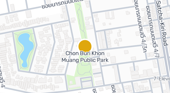 显示Chon Buri Khon Muang Public Park的地图